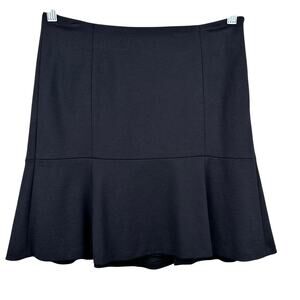 Marc Aurel Short Skirt Flounce Hem A-Line Black EU 34 US 2 Lined Classic Staple